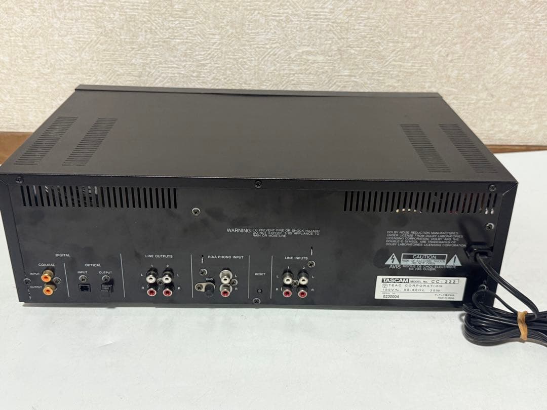 訳あり品 tascam cc-222 カセット、cd再生OK、録音が高音でない。