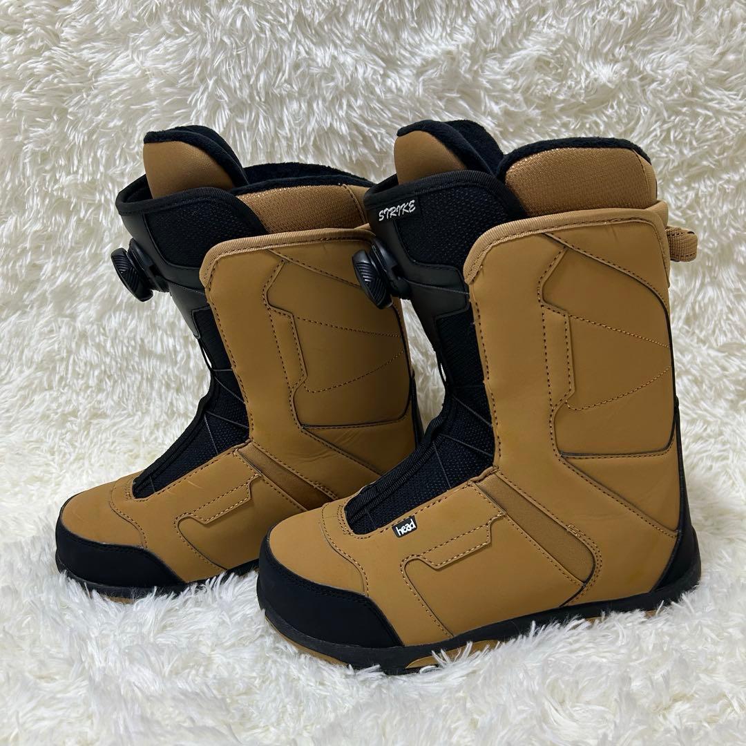 極美品！HEAD STRIKE BOAシステム スノーボードブーツ ベージュ25
