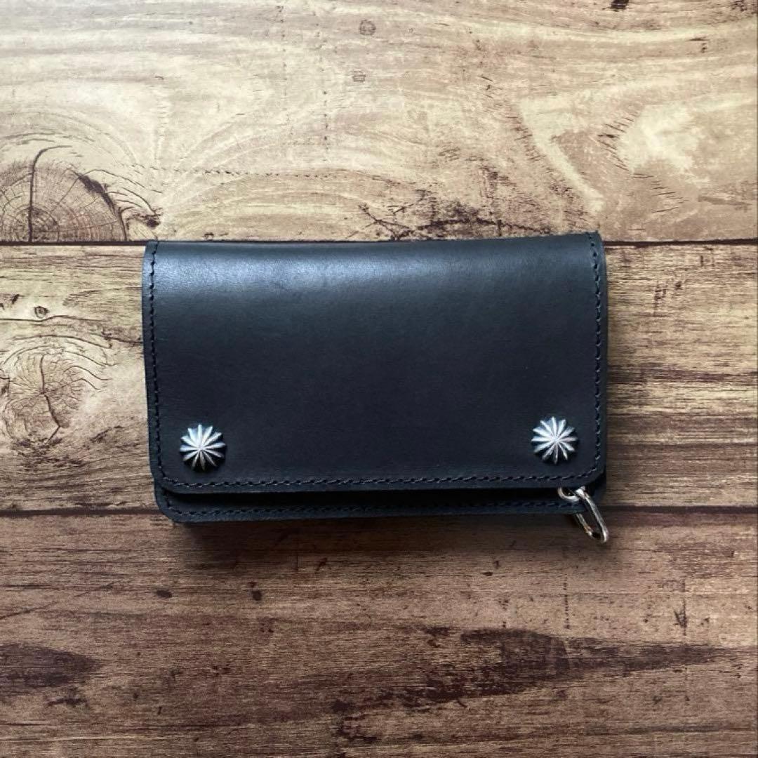 【まさる】COW CRUST クラストレザー トラッカーウォレット150