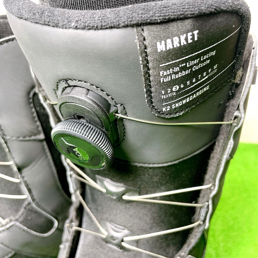 美品！K2 MARKET スノーボードブーツ 27.5cm 黒　マーケット