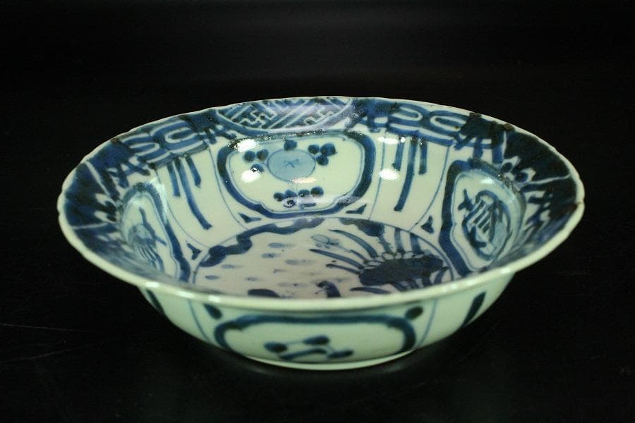 中国美術 芙蓉手 皿 φ15cm(K-XA717)