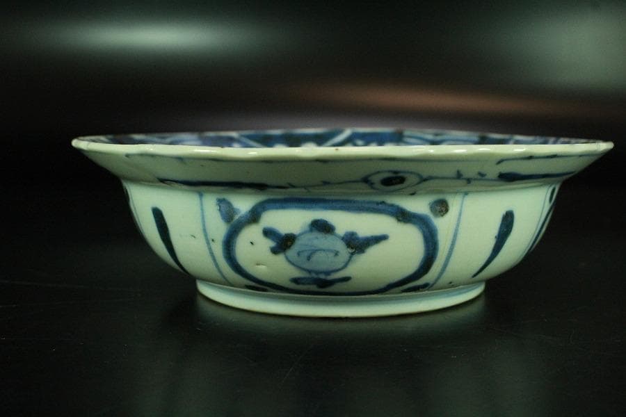 中国美術 芙蓉手 皿 φ15cm(K-XA717)