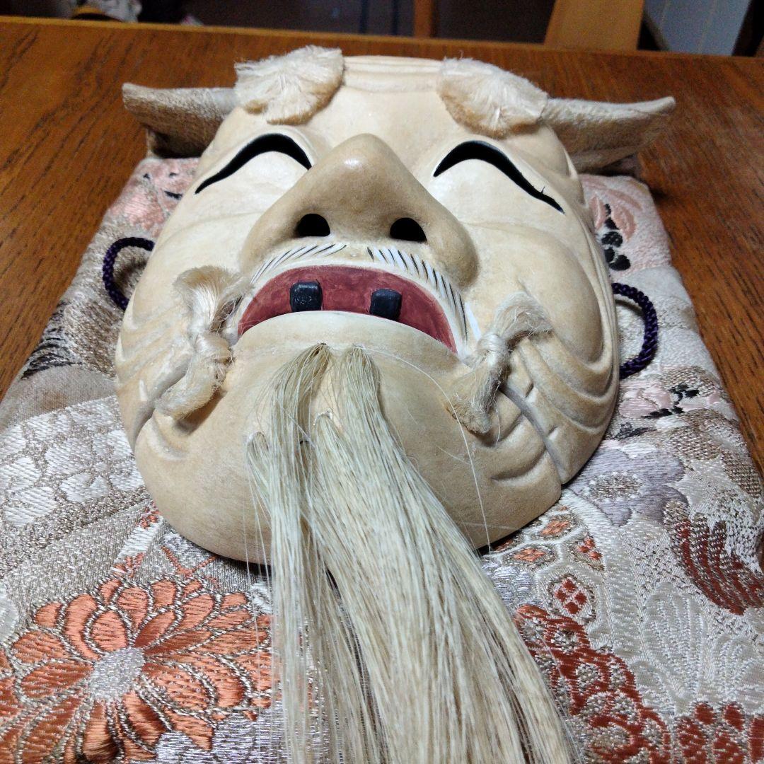 新春セール伝統的な能面 木製 翁