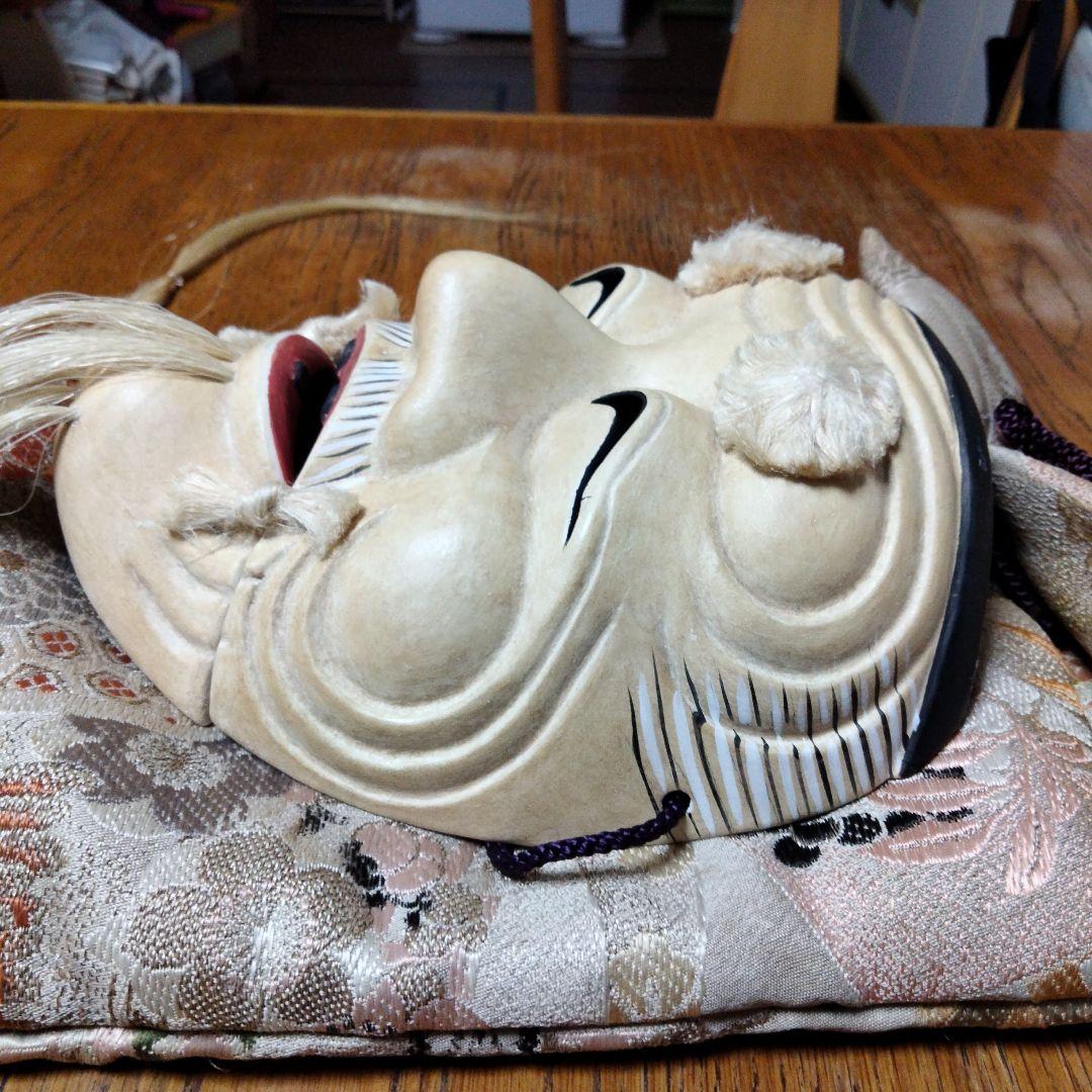 新春セール伝統的な能面 木製 翁