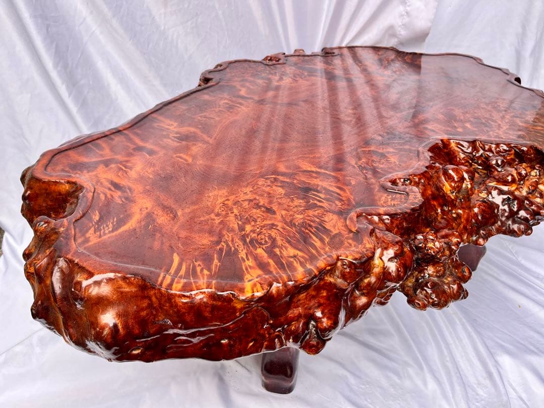 ③ 天然木 一枚板 座卓 ローテーブル 幅110cm