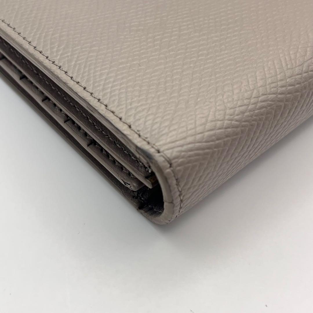 CELINE セリーヌ レザー ストラップ ラージ ウォレット グレージュ