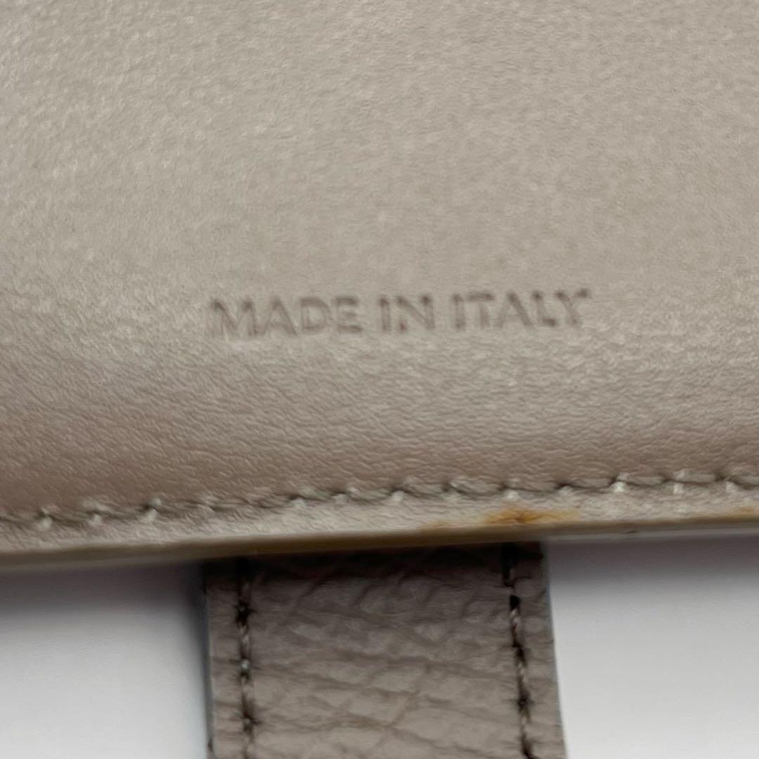 CELINE セリーヌ レザー ストラップ ラージ ウォレット グレージュ