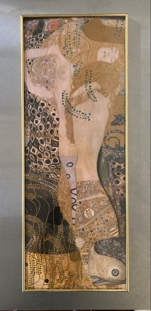 クリムト　絵画　額装　難あり　インテリア　グスタフ・クリムト 水蛇