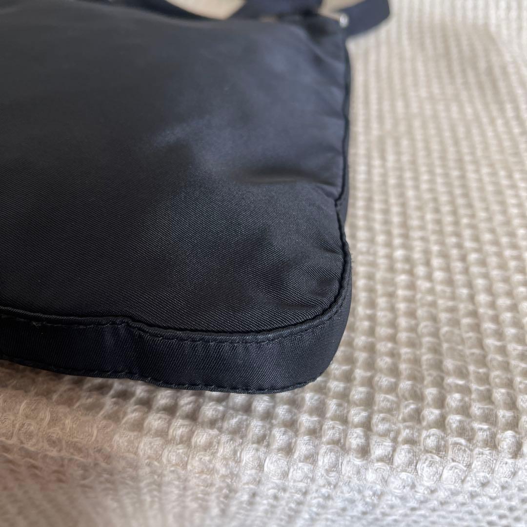 ◇ 良品 PRADAプラダ ショルダーバッグ サコッシュ ナイロン ブラック ◇