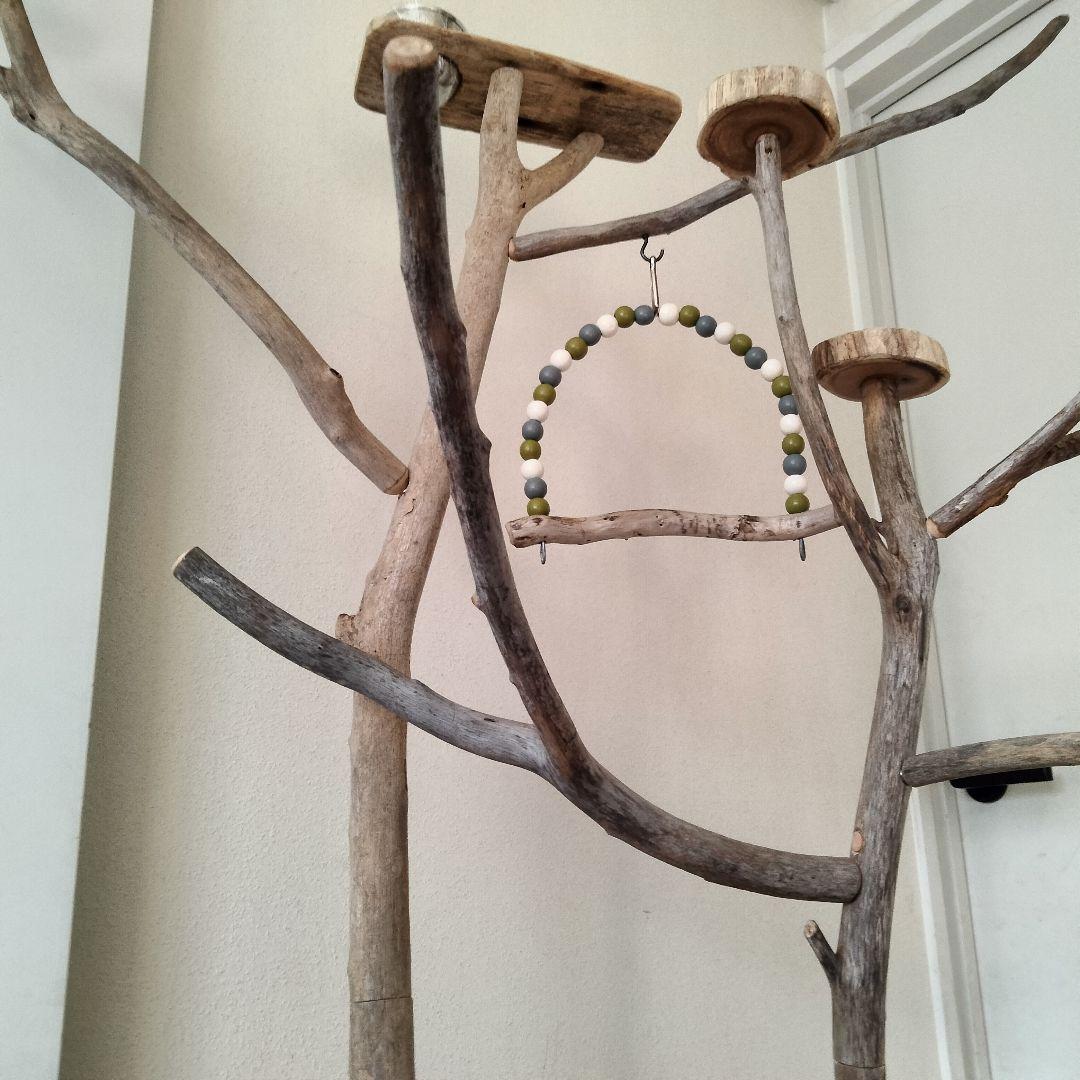 バードアスレチックジム大型 ㊶ 天然木 自然木 流木 インコ おもちゃ