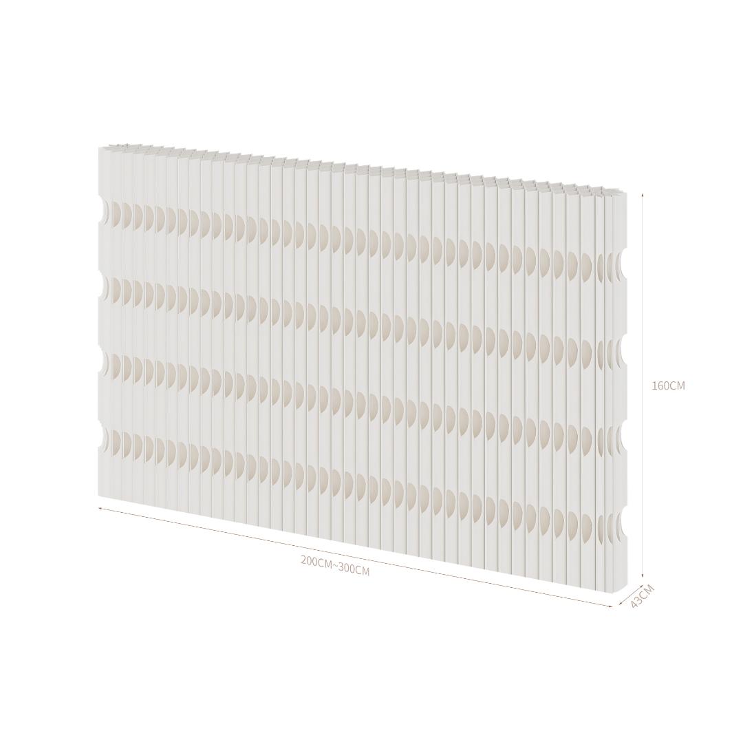 パーテーション間仕切り折り畳み式高さ1.6ｍ長さ2ｍ-3ｍ組立不要ついたて目6+