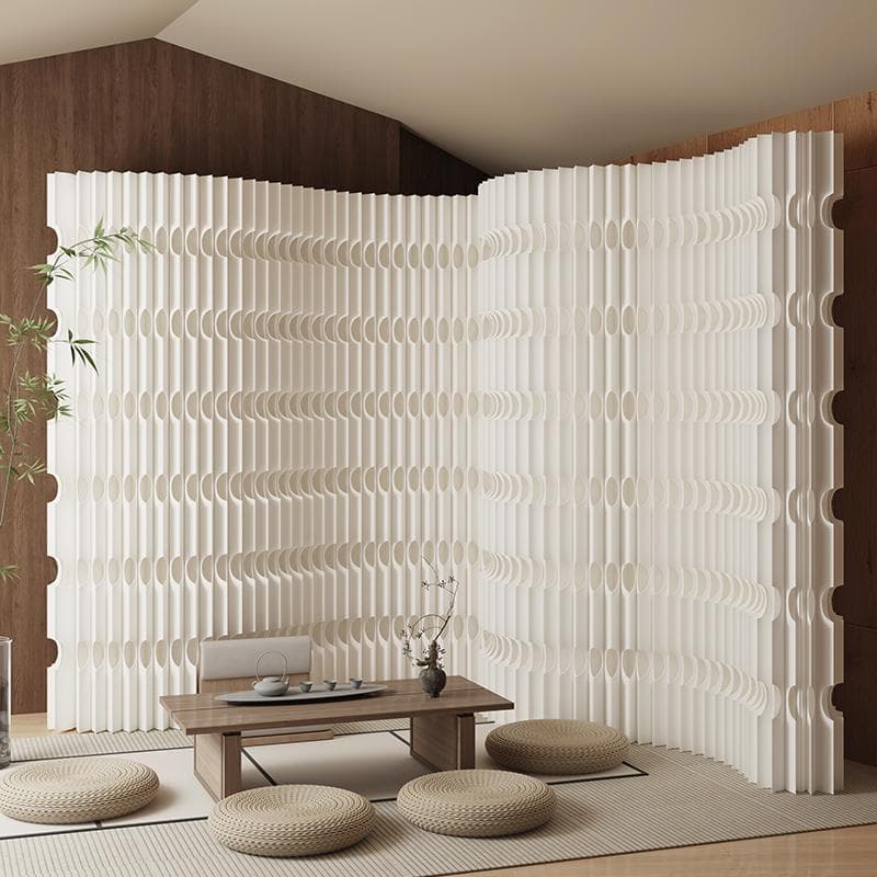 パーテーション間仕切り折り畳み式高さ1.6ｍ長さ2ｍ-3ｍ組立不要ついたて目6+