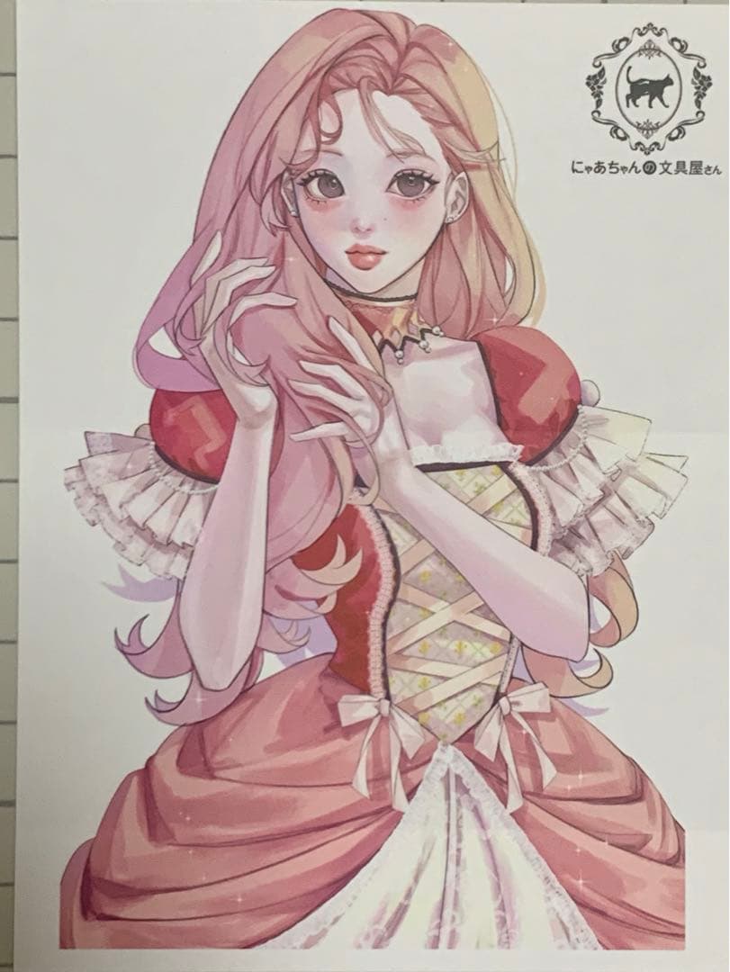 N102 人物ステッカー  女の子 にゃあちゃんの文具屋さん