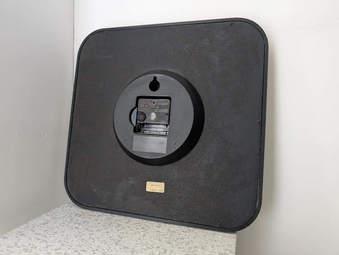 ビンテージ ウッドフレーム ウォールクロック 大きめ 90s シック モノトーン