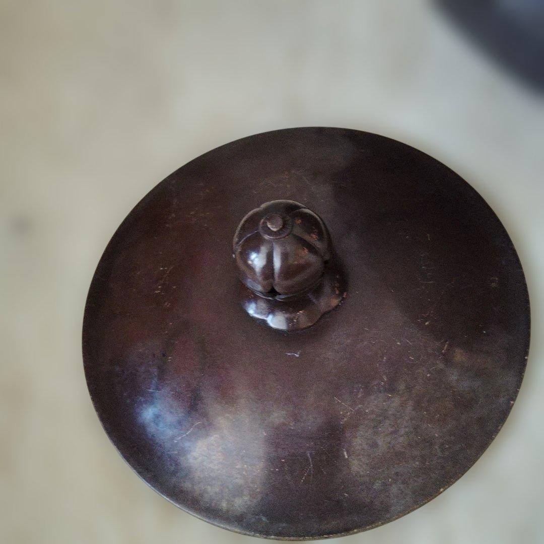 茶釜　丸釜　茶道具　古道具　昭和レトロ