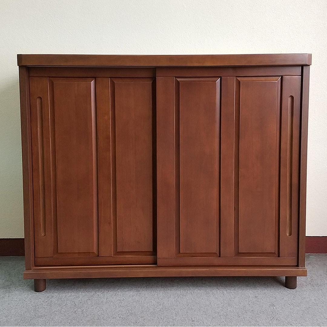 下駄箱 引戸 幅120cm 日本製 シューズボックス ランタナ120 ブラウン