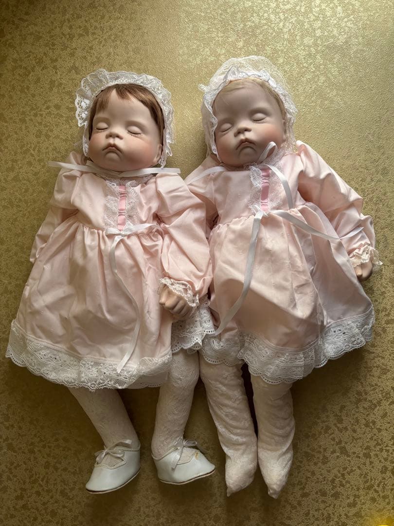 リボーンドール　双子　SUGAR BRITCHES ベビー　ビスクドール　刻印