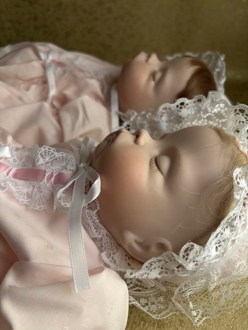 リボーンドール　双子　SUGAR BRITCHES ベビー　ビスクドール　刻印