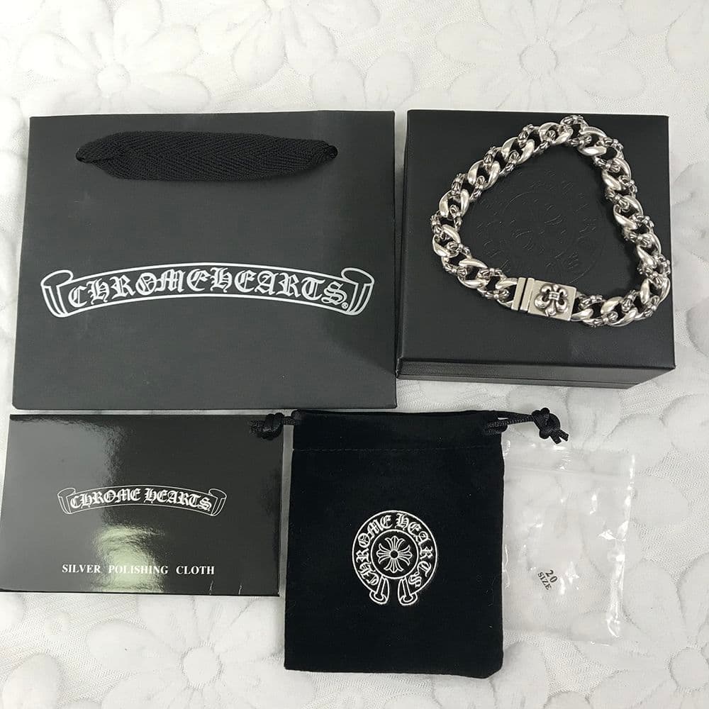 CHROME HEARTS フレア リンク ブレスレット 925 シルバー