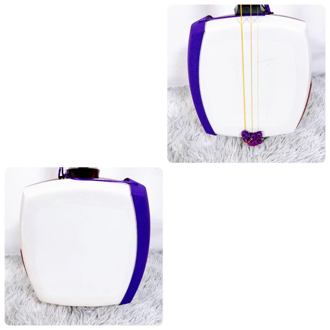 津軽三味線　紅木　太棹　東さわり付　皮やぶれなし　二本溝　天神欠けなし　合皮皮