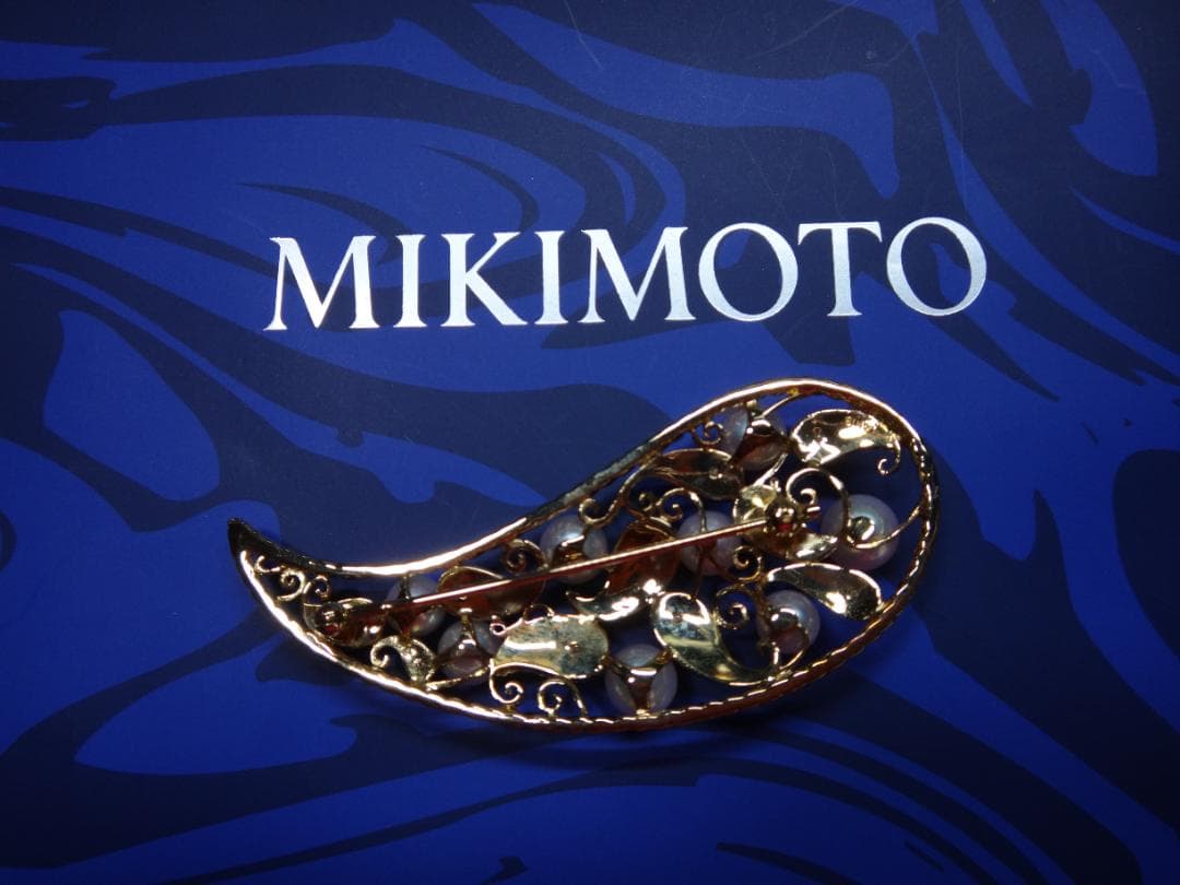 ミキモト MIKIMOTO ダイヤ＆K18＆パールブローチ