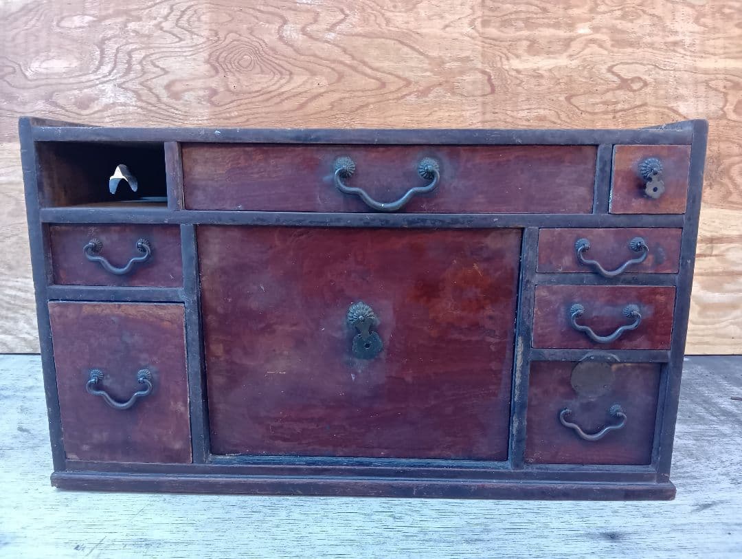 木製ダークブラウン箪笥 6引き出し