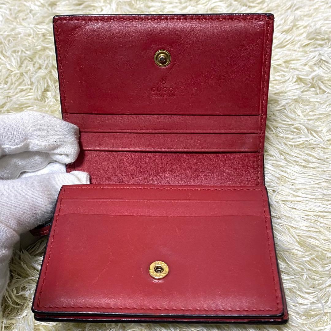 美品 ストーン完備✨ GUCCI グッチ チェリー 二つ折り財布 GG柄