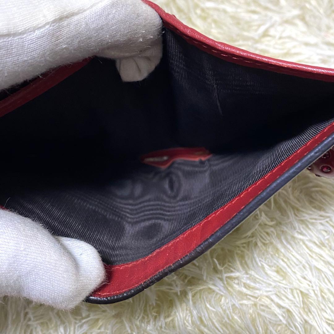 美品 ストーン完備✨ GUCCI グッチ チェリー 二つ折り財布 GG柄