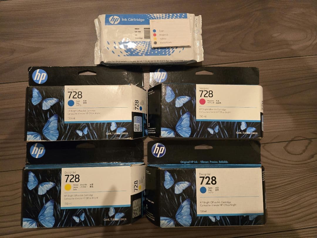 未開封【hp】トナーカートリッジ728マゼンタシアンイエロー5点