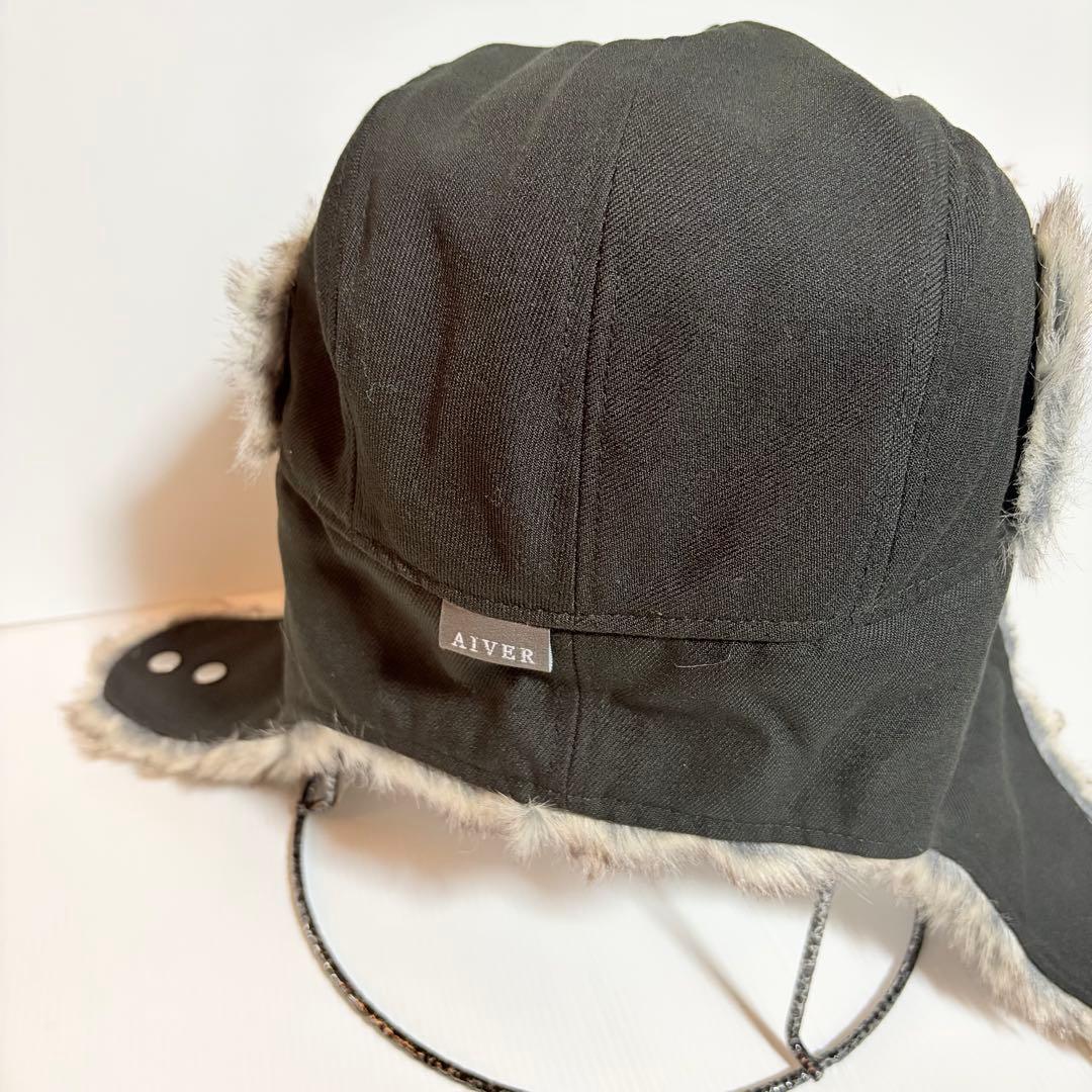 newera AIVER ブラック フライトキャップ　ニューエラ　帽子