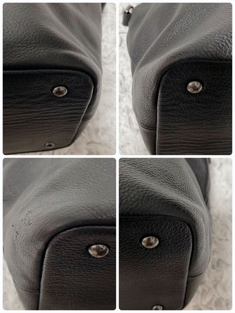 美品✨ear PAPILLONNER レザーフラップ2WAYバッグ S ブラック