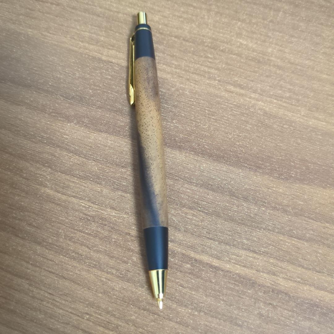 【美品】野原工芸 特上黒柿 シャープペンシル 固定式口金有り おまけ付き