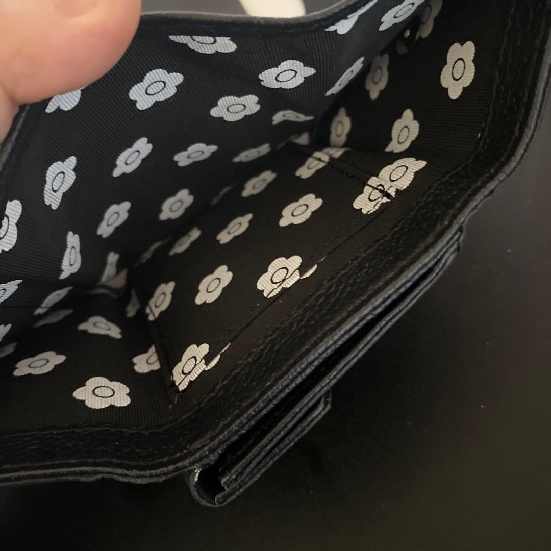 美品！　マリークアント　三つ折り財布　ブラック