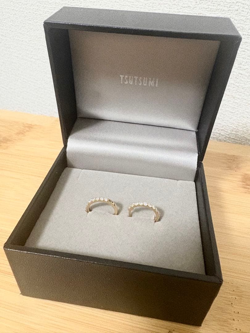 さよ専用商品: 【美品】ツツミ　K18YGダイヤフープピアス+ネイルセット