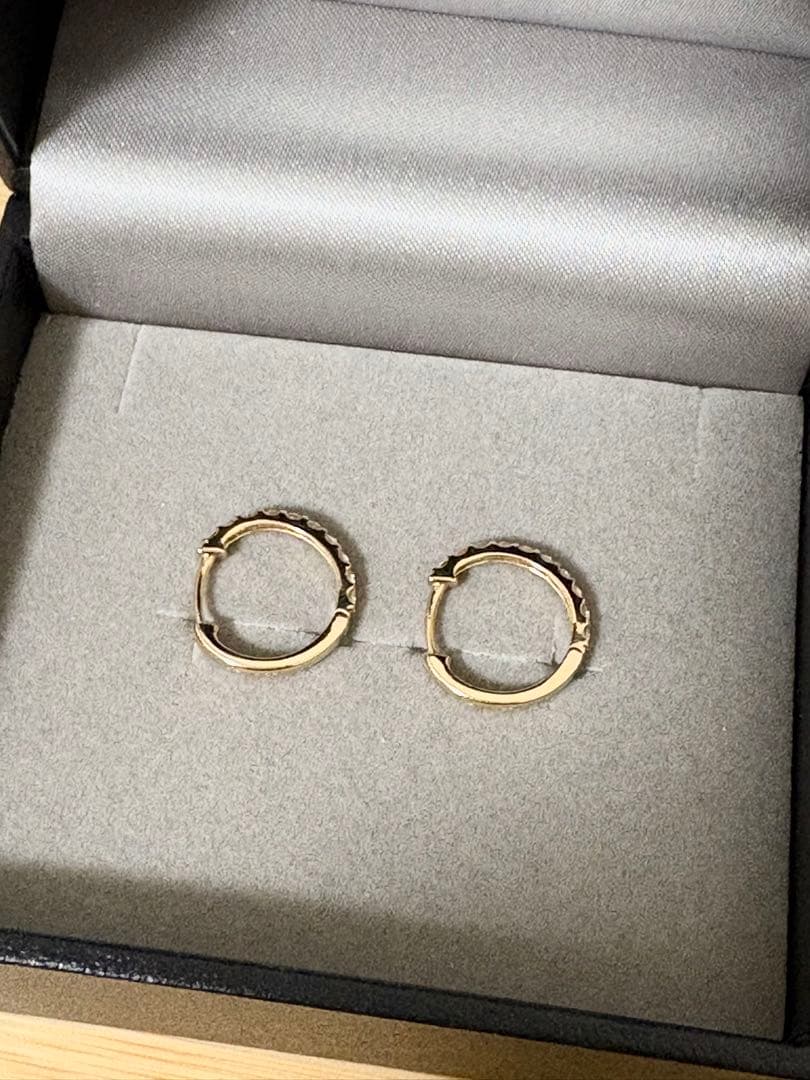 さよ専用商品: 【美品】ツツミ　K18YGダイヤフープピアス+ネイルセット