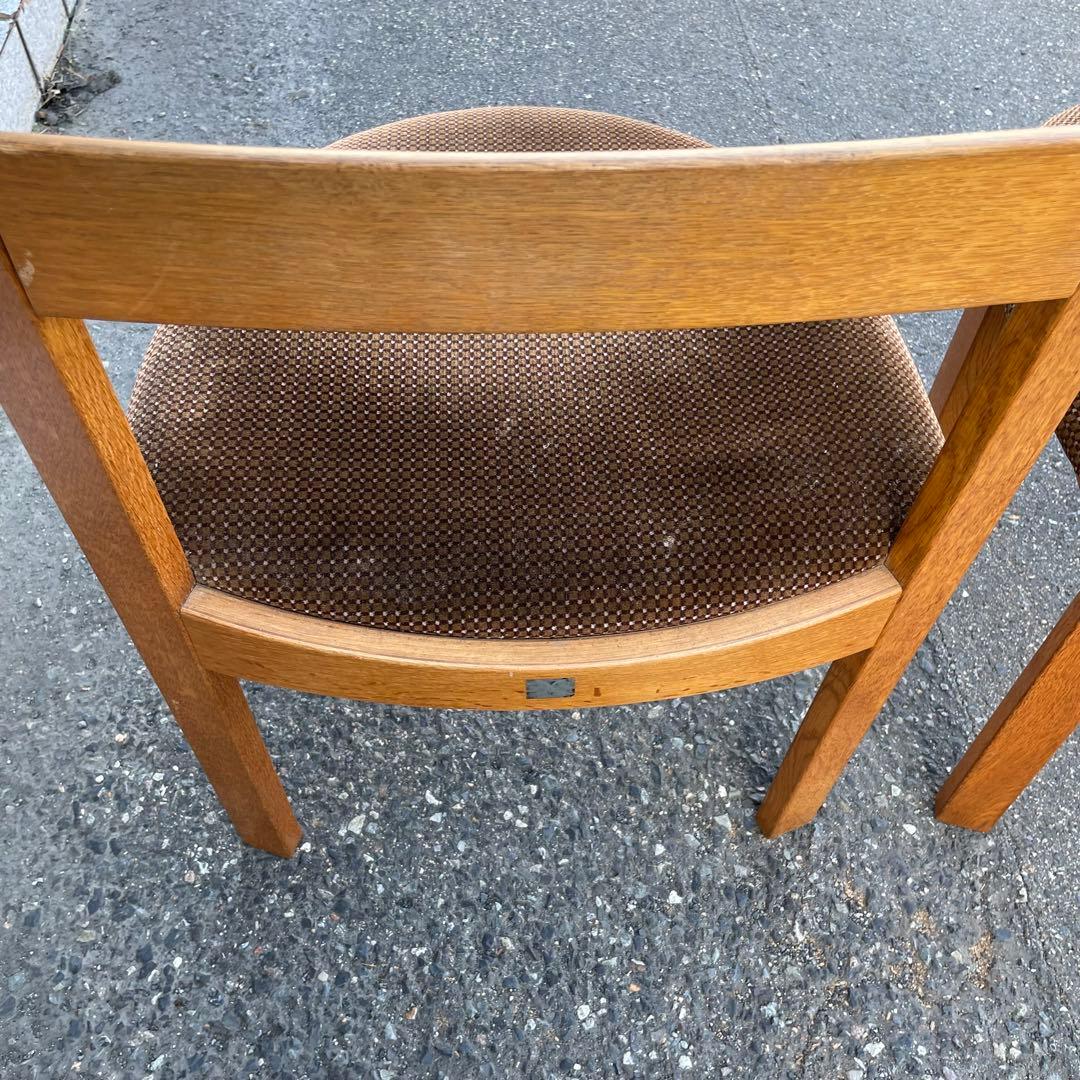 ② 天童木工　TENDO ベロア素材　木製　椅子　2脚　ダイニング　コレクション