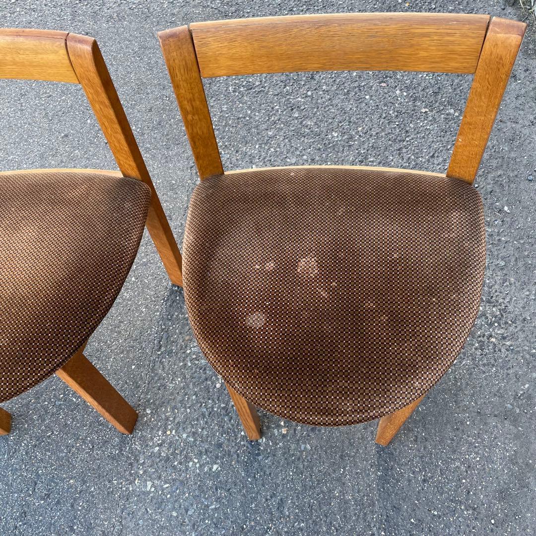 ② 天童木工　TENDO ベロア素材　木製　椅子　2脚　ダイニング　コレクション