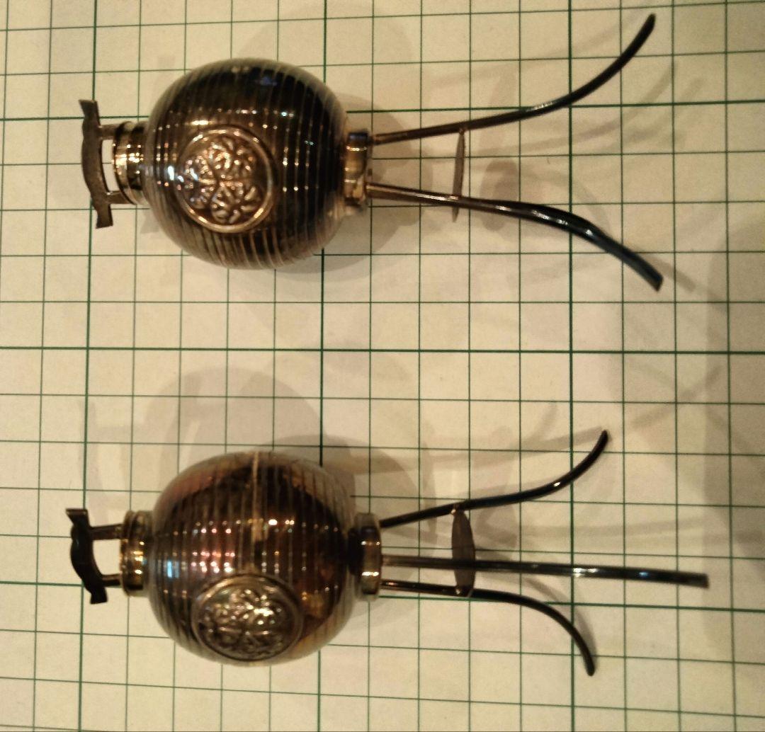 価格変更、和骨董、ペアーセット、日本製ア-ト、希少品シルバー、刻印有り