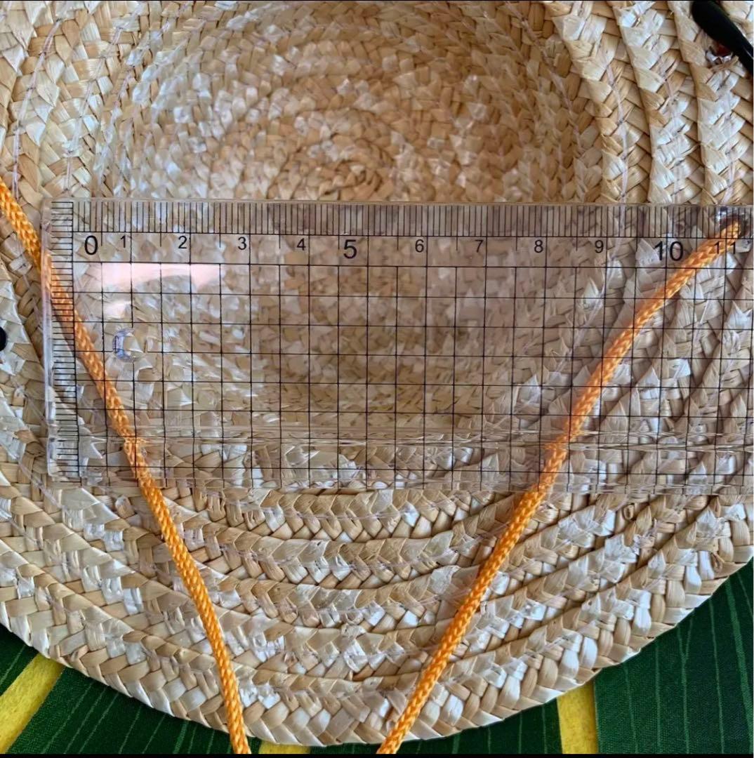 麦わら帽子Ꮮお好みカラー✗ホワイト犬・猫 プルメリア装飾❁handmade