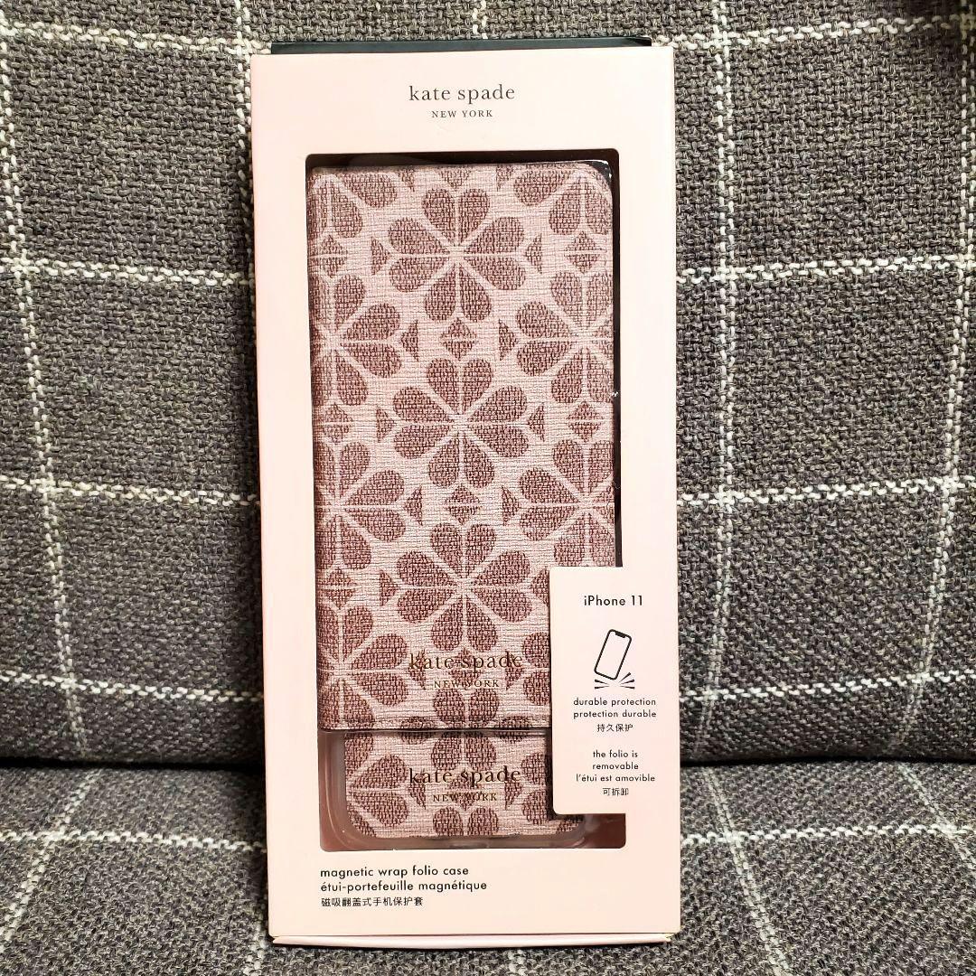 kate spade iPhone11 スペードフラワー マグネティックフォリオ
