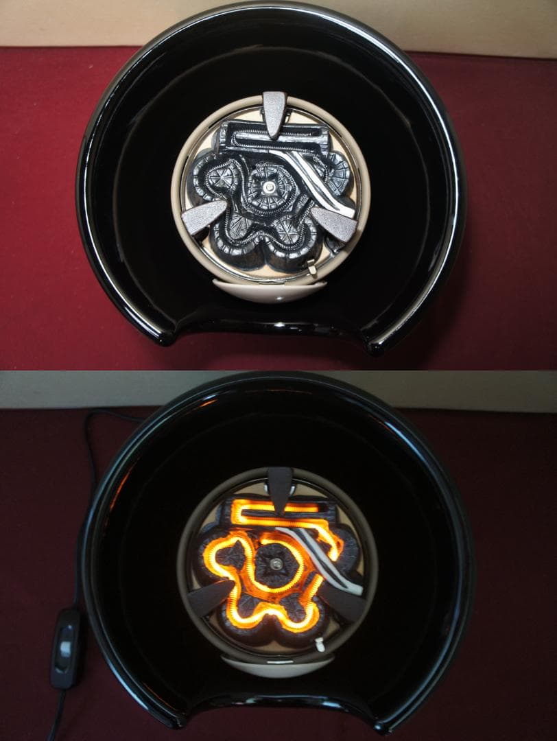 ☆ 未使用 創巧野々田 真塗風炉(紅鉢型)400w電熱器 四方釜他 送料込み