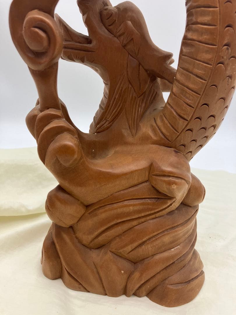 龍神 木彫り 龍の干支 置き物 龍 開運　和風置物 ドラゴン　約45cm 竜