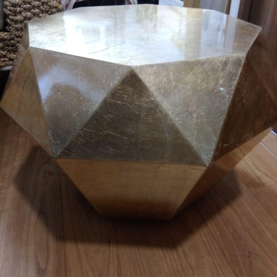 フランフラン　ダイヤモンドテーブル　ゴールド