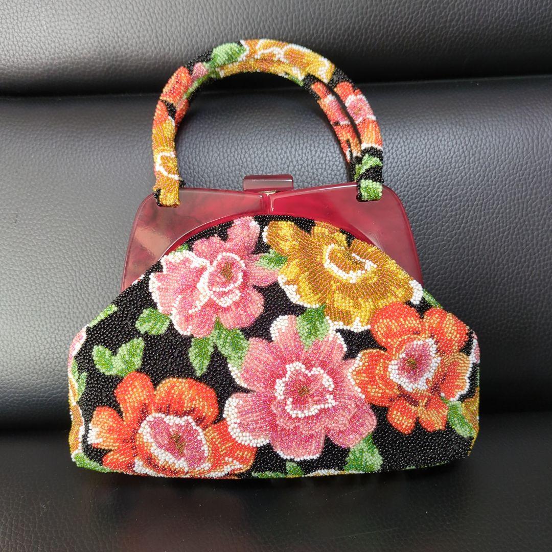 総ビーズバッグ 総ビーズ パーティーバッグ 和装洋装