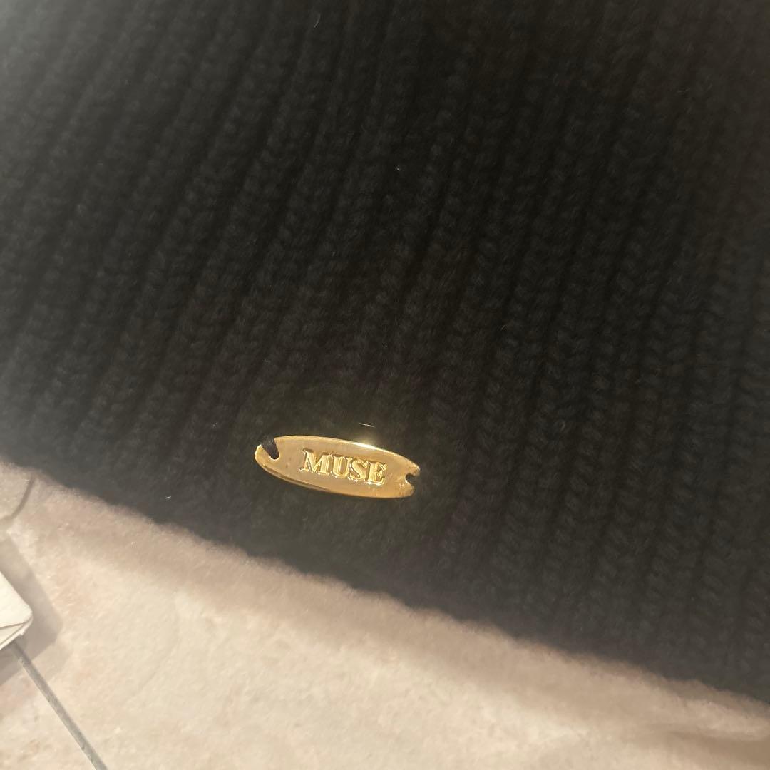 新品未使用　MUSE ニット帽 ブラック