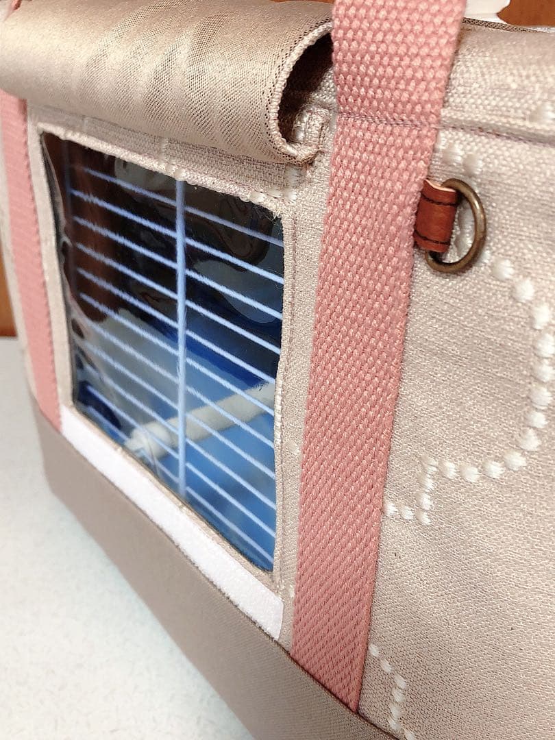 完成品　体調不良時の通院に便利　遮光鳥かご　キャリーバッグ　災害避難用としても