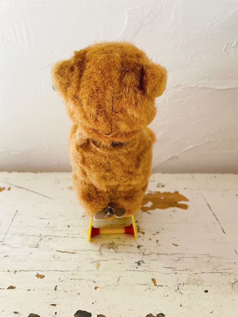 † † † ヴィンテージ ゼンマイ 編み物ベア　アンティークベア † † †