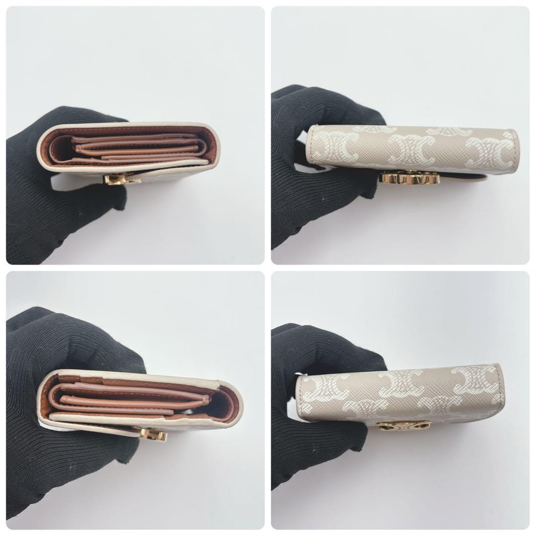 極美品　CELINE セリーヌ トリオンフ スモールフォレット　三つ折り財布