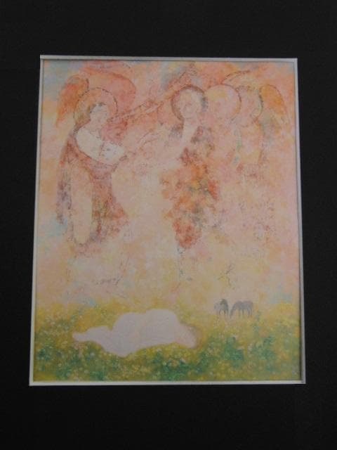 井上耐子、【夢みる香里】、希少な額装用画集より、新品額装付