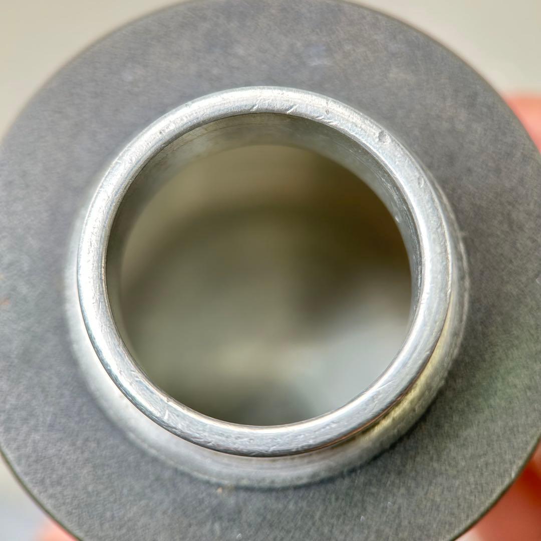 A001龍文堂 純錫 茶筒 茶入れ　茶道具　約284g